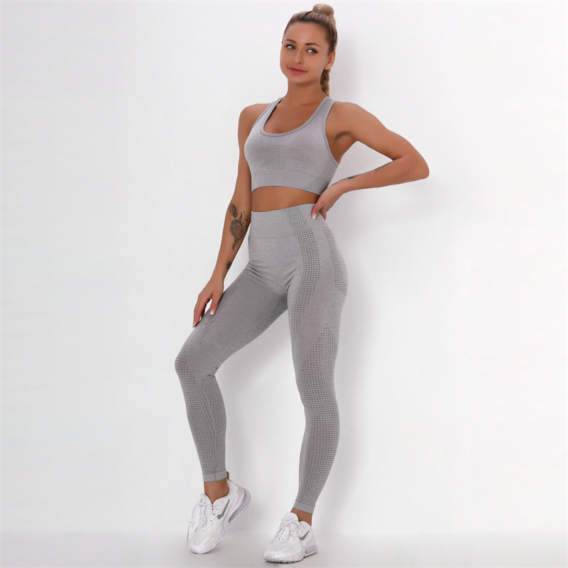 Fashion Modern Breathable Workout Clothing Women Active Wear Yoga Set 7 colors