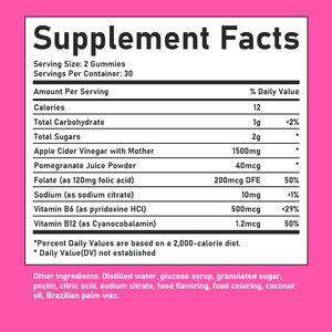 Gomitas Keto ACV con Madre de Pomegranato, Ricas en Vitaminas, para Apoyo Digestivo, Ayuda al Metabolismo y Control de Peso - Product Image 6