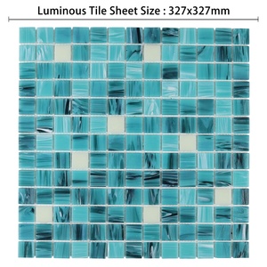 Glow In The Dark Hot Melt Blue Fluorescent Luminous Floor <strong>Swimming</strong> <strong>Pool</strong> Mosaic Art <strong>Tiles</strong>