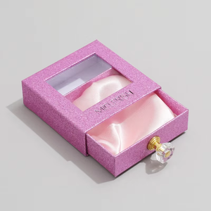 Caja de Regalo de Joyería de Cartón con Cajón Deslizante Ecológico, Asa de Cristal, Logotipo Personalizado, Ventana de PVC, Cuadrada, en Oferta - Product Image 4