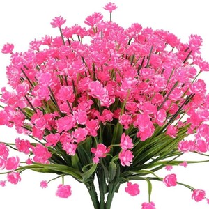 Bouquet d'herbe jaune artificielle de printemps 30cm-100cm, fleurs en plastique pour décoration extérieure - Product Image 4