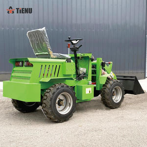 Fabbrica diretta CE certificata 650kg 800kg piccola elettrica Micro compatta Mini agricoltura caricatore a ruote con accessori secchio - Product Image 3