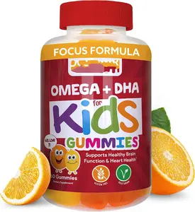 100% טהור אורגני לילדים מולטי ויטמין DHA אומגה 3 גומי עם אומגה 6 9 לתמיכה במוח מפרקי הלב העיניים ומערכת החיסון