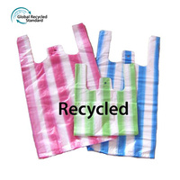 Sacs en plastique biodégradables pour t-shirts, sacs de courses en HDPE/LDPE personnalisés, sacs écologiques en bioplastique