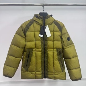 Veste d'hiver de luxe CP décontractée et élégante, coupe ajustée, 100 % duvet, à capuche et fermeture éclair, style vintage, pour homme, protection thermique extérieure - Product Image 4