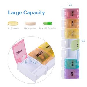 New Weekly <b>Tablet</b> Pills Holder for Travel Compartments Pill Box <b>7</b> Days Organizer - Product Image 3