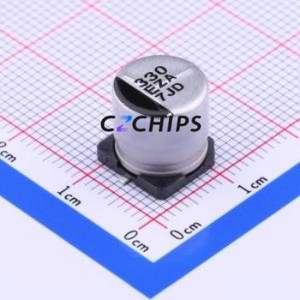 EEHZA1E331P ตัวเก็บประจุแบบอลูมิเนียมอิเล็กโทรลีติคแข็ง-ของเหลว SMD D10xL10.2mm 330uF 20% 25V 375mA-100Hz - Product Image 1