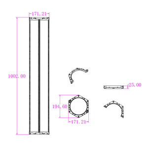ไฟถนนโซลาร์เซลล์ 1002 มม. อลูมิเนียมอัลลอยด์ โมโนซิลิคอน LED DC 24V ติดผนัง รับประกัน 5 ปี - Product Image 1
