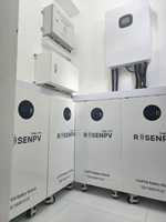 Système solaire Rosen 10KW 12KW 24KW 110/220V triphasé ou monophasé avec batterie au lithium de qualité A 51.2V 314AH 16kwh