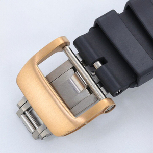 Men's tonneau-shaped rose gold manual-winding mechanical <b>watch</b>, shockproof and stylish. - Product Image 4