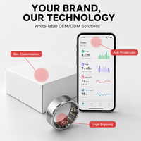 Bague connectée intelligente à vibration premium, moniteur de santé 24/7, algorithme IA, longue autonomie de la batterie, ODM pour marques B2B, dispositif portable, bague de doigt