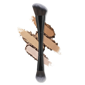 2025 Bajo MOQ Marca Privada <span class=keywords><strong>Brocha</strong></span> <span class=keywords><strong>Kabuki</strong></span> Grande Plana de Doble Punta para Base y Colorete, Sintética Premium Esponjosa para Rostro - Product Image 6