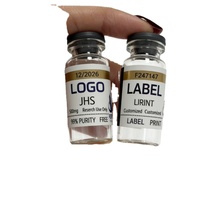 Étiquettes en film argenté 3ml 5ml 10ml, autocollants en vinyle, résistance au stockage à froid, hologramme pour flacon en verre