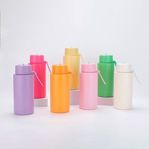 Offre Spéciale – Gourde de Sport Portable en Acier Inoxydable à Double Paroi avec Poignée en Silicone et Paille Intégrée - Product Image 2