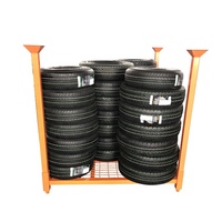 Support empilable pliable de pneu de stockage de support de pneu de palette de capacité de chargement élevée