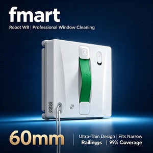 <span class=keywords><strong>Robot</strong></span> <span class=keywords><strong>lave</strong></span>-vitres OEM FMART W8 avec détection des bords, pour vitres <span class=keywords><strong>sans</strong></span> cadre, multi-surfaces, mise à niveau OTA, sûr - Product Image 1
