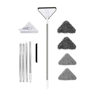 Long <b>Handle</b> Triangle Eco-Friendly Stainless Steel Extendable <b>Mop</b> Bucket 360 Degree Rotate <b>Mop</b> Head Changeable Cloth 2 <b>Mops</b> 150cm - Product Image 1