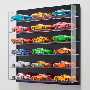 Clear Customized Color & Size Wall Mounted Acrylic <b>Model</b> Car Collectible Display Cabinet with Customized Logo Made in America - Product Image 1