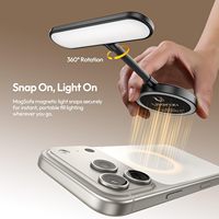 Lampe à selfie magnétique ULANZI M10 avec bras flexible MagSafe, température de couleur 2500-4500K, 5 niveaux de luminosité, USB Type-C, portable