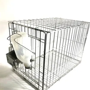 Laboratory rabbit breading cages Stainless Steel lab animal cage with Rack Feeding bottle