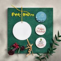 Décorations Ting Mingyi, ornements de Noël personnalisés en céramique double face vierge pour sublimation ou personnalisation