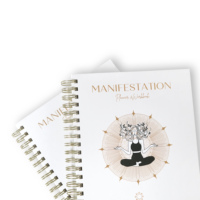 Impression personnalisée Planificateur de soins personnels Cahier de travail de manifestation quotidienne Journal à couverture rigide en spirale Cahier de journal de réflexion d'affirmation