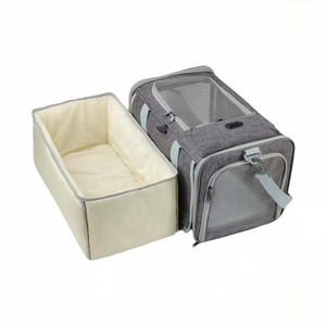 Nouveau sac de transport pliable pour animaux de compagnie - Sac à bandoulière chaud doublé en polaire pour chat et chien - Product Image 6