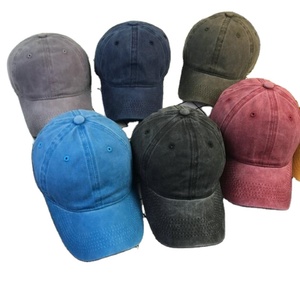Casquette de baseball unie en coton lavé 100 %, visière, chapeau de sport, broderie personnalisée, MOQ 1 (MOQ 1, contactez-nous pour obtenir un fret plus bas) - Product Image 1