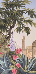 Papier peint paysage occidental peint à la main avec des arbres, peinture à l'huile vintage, paysage forestier, murale sans couture pour la décoration de la maison - Product Image 4