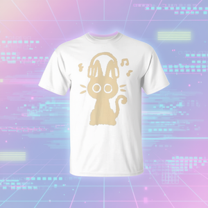 T-shirt con simpatico gatto con cuffie, stile anni '90, stile Y2k, taglia unisex per adulti - Product Image 3