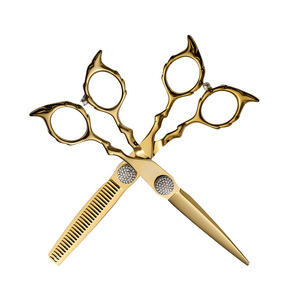HanChuang Hairdressing Scissors Set 6-Inch Stainless Steel Professional Thinning Shears For Salon Use - Product Image 1