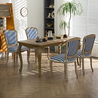 Französischer Landhaus-Esstisch aus Massiver Eiche, Vintage-Tisch / Rustikaler Antiker Eichenholz-Esstisch für das Esszimmer