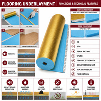 Sous-couche flexible en EVA pour revêtements de sol stratifiés, sous-couche acoustique pour projets intérieurs résidentiels