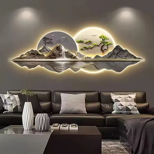 Moderne und Luxuriöse Innendekoration Malerei ab Werk – Landschafts-LED-Wandbild Hintergrund Wandbehang - Product Image 3