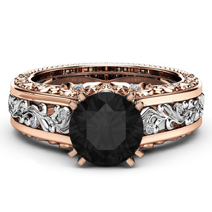 Anello bicolore color rosa per donna, accessori minimalisti ed eleganti per l'uso quotidiano - Product Image 5