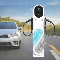 Nouvelle station de recharge AC pour véhicules électriques intégrée au sol 14KW-44KW avec interface combinée et double pistolet de charge rapide pour usage commercial