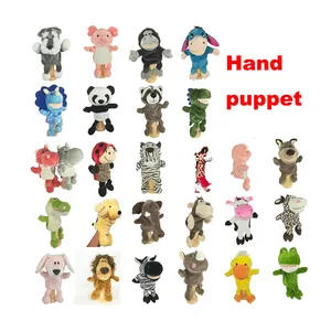 Animales del bosque de diferentes estilos para niños, accesorios educativos, marionetas de mano de felpa