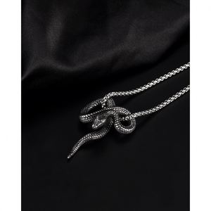 Colgante de acero de titanio con diseño de personalidad creativa clásica europea y americana, collar masculino de Hip Hop con serpiente - Product Image 3
