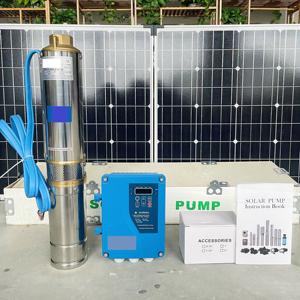 Bomba de Agua Sumergible Solar de 1HP 96V CC - Alta Presión, Caudal de 15m/h, Control Semi-Automático, Bomba de Riego de 45m de Altura para Pozos Profundos - Product Image 2