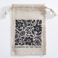 Sac cadeau en coton mousseline super doux et recyclable avec pochette d'emballage transparente, taille personnalisable