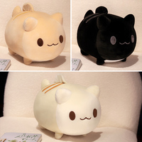Peluche personnalisée en forme de chat avec rembourrage en coton PP, 100% polyester, vernissage UV, emballage en sac OPP, jouet en peluche anti-stress
