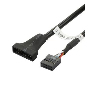 USB 2.0 9pin để USB 3.0 <span class=keywords><strong>20pin</strong></span> 19pin nhà ở tiêu đề chuyển đổi cáp 19 pin <span class=keywords><strong>USB3.0</strong></span> Nam đến 9 pin USB2.0 Nữ Bo mạch chủ Cáp - Product Image 3