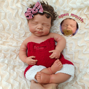 Bambola Reborn in Silicone a Corpo Intero da 20 Pollici, Neonato/a con Capelli Castani, Regalo per Compleanni, Bambini, Famiglia <span class=keywords><strong>e</strong></span> Festività - Product Image 1