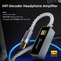 Justlink CS43198 E-Mark DAC 32Bit 384Khz USB-C Typ C Stecker auf 3,5mm Buchse DSD TRRS Audio-Adapter für Mobiltelefone mit AC-Ausgang