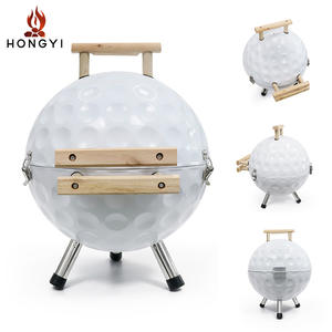 Barbecue pliable portable HONGYI en acier inoxydable, rond, pour le camping en plein air, avec couvercle, multifonctionnel BQ05 - Product Image 2