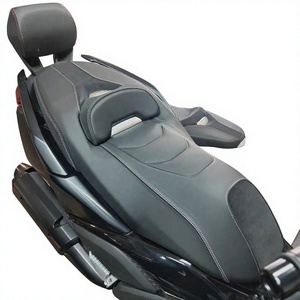 Housse de selle de moto avec dossier, gris et noir, surpiquée, de remplacement pour scooter XMAX 23-26 - Product Image 6