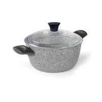 Casserole en aluminium antiadhésive de haute qualité avec couvercle en verre pour la cuisson et le mijotement sur cuisinière à induction, ustensiles de cuisine