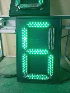 Feu de signalisation rechargeable à compte à rebours Single-8 avec revêtement de protection en stratifié transparent à affichage numérique à LED bicolore - Product Image 6