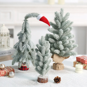 Mini árbol de Navidad de 40 cm, fácil de conseguir, adorno decorativo de plástico para escritorio, para exhibición navideña en el hogar. - Product Image 2