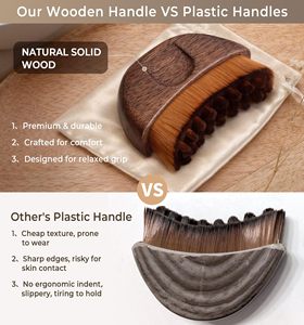 Lymphatic Contour Face <b>Brush</b> Wood Handle Bristle Facial Massage Tool for Face Neck Arm Lymphatic Drainage - Product Image 3